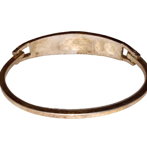 Vintage Mexico Bracelet, Butterfly, Flower Design, Bangle Fashion Bracelet - Picture 7 of 10